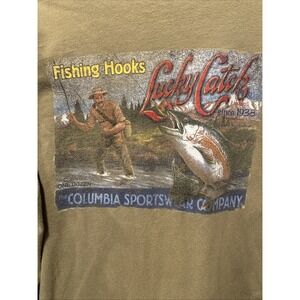 Men's Columbia Lucky Catch Fishing‎  Long Sleeve T-Shirt Size XL